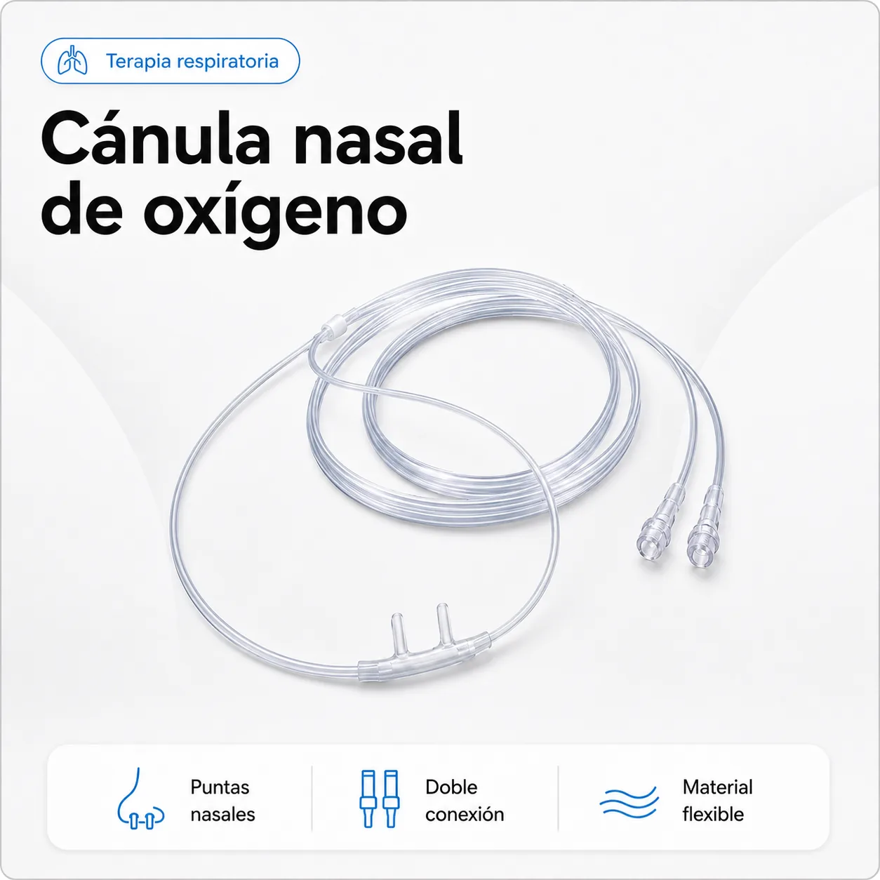 Canula Nasal Adulto Manguera de 7.6 Mts — Terapia respiratoria