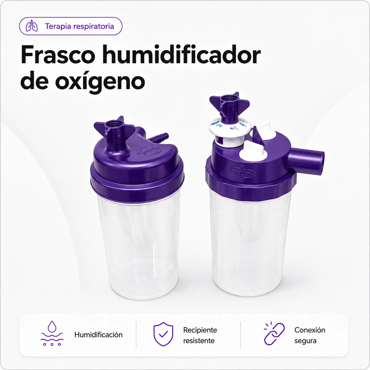 HUMIDIFICADOR PLASTICO 500ml — Terapia respiratoria