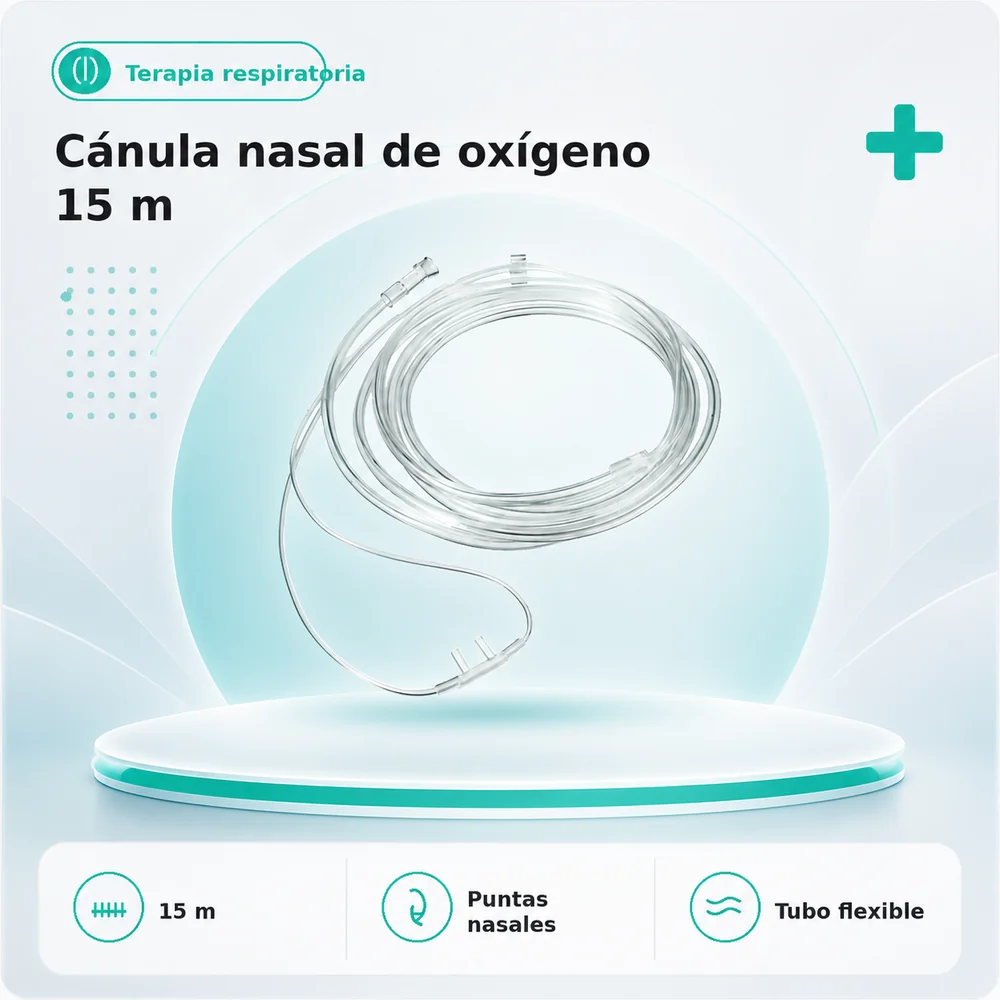 Canula Nasal Adulto de 15 Metros — Terapia respiratoria