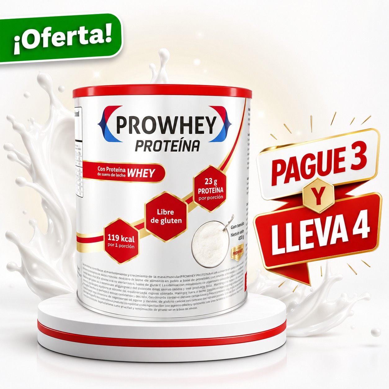 PROWHEY PROTEINA 320 GRAMOS OFERTA PAGUE 3 LLEVE 4